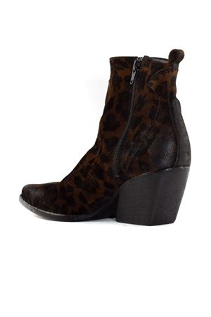 Vintage effect spotted suede ankle boot ELENA IACHI | E2040TABACCO